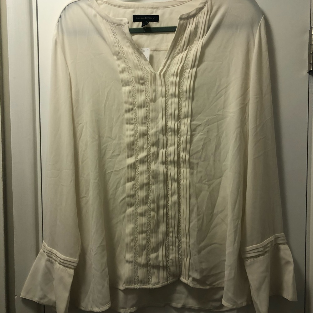 Cream Colored Banana Republic Work Blouse